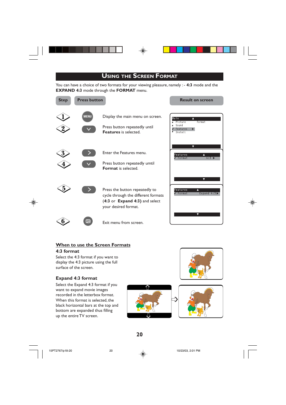 Philips 15PT2767 User Manual | Page 20 / 27