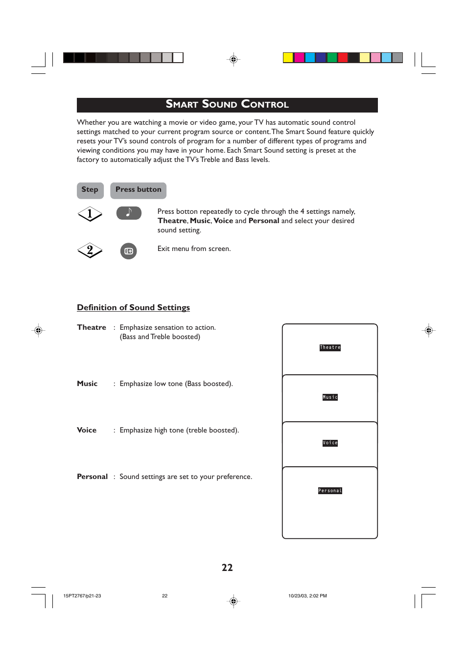 Philips 15PT2767 User Manual | Page 22 / 27