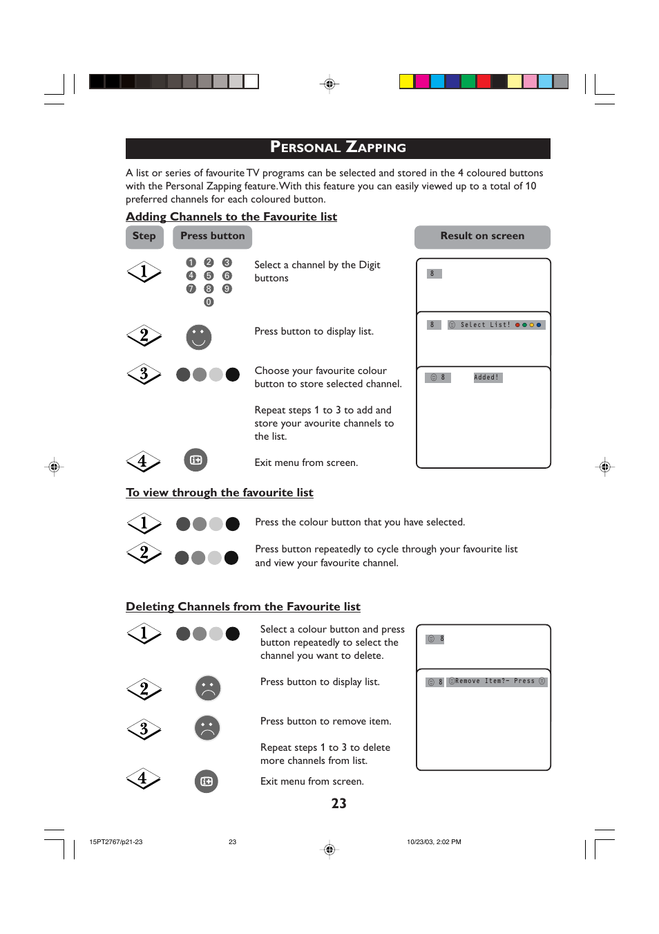 Philips 15PT2767 User Manual | Page 23 / 27