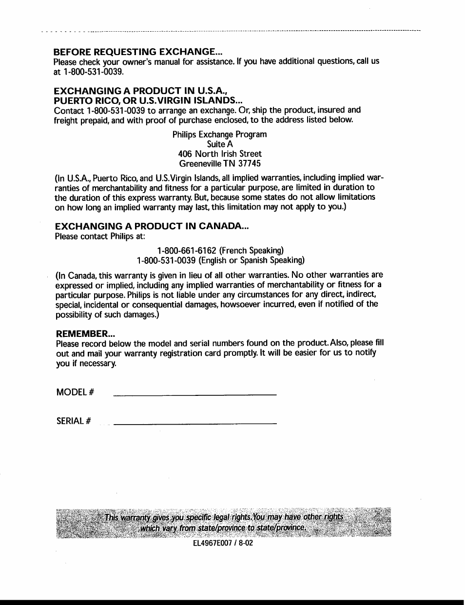 Philips AX3219 User Manual | Page 7 / 14