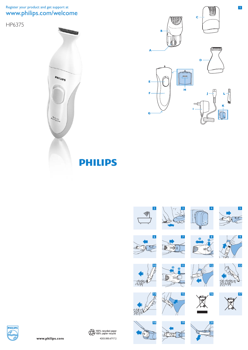 Philips HP6373 User Manual | 5 pages