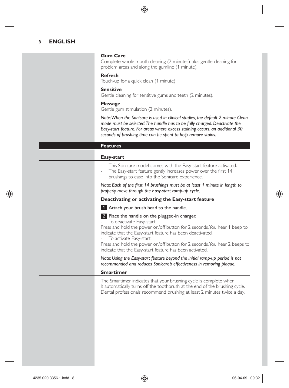 Philips sonicare HX6972/10 User Manual | Page 8 / 44