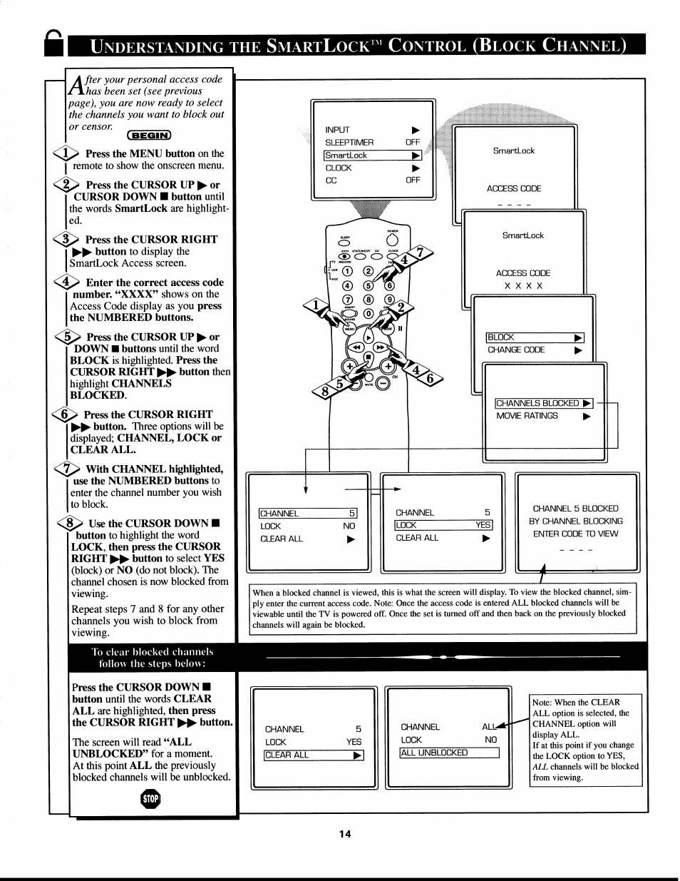 Nderstanding, Mart, Ontrol | Lock, Hannel | Philips XS2757CI User Manual | Page 14 / 36