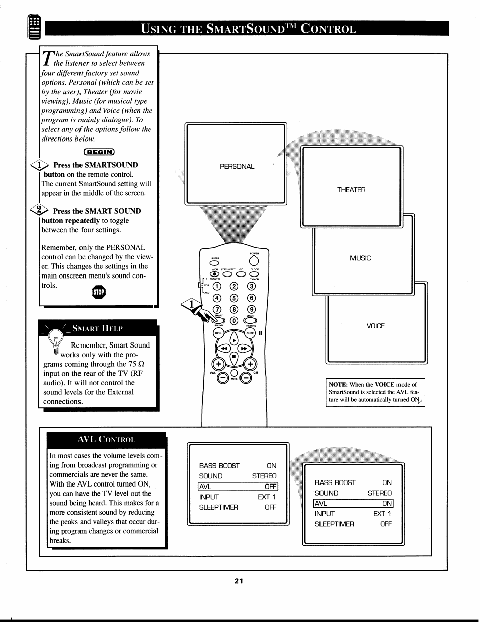 Sing, Mart, Ound | Ontrol | Philips XS2757CI User Manual | Page 21 / 36