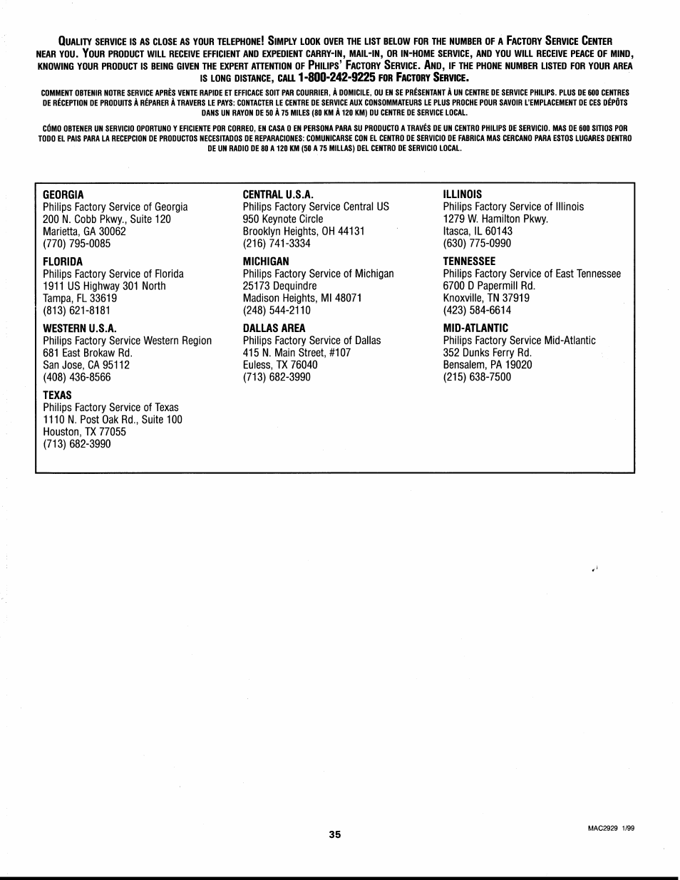 Philips XS2757CI User Manual | Page 35 / 36