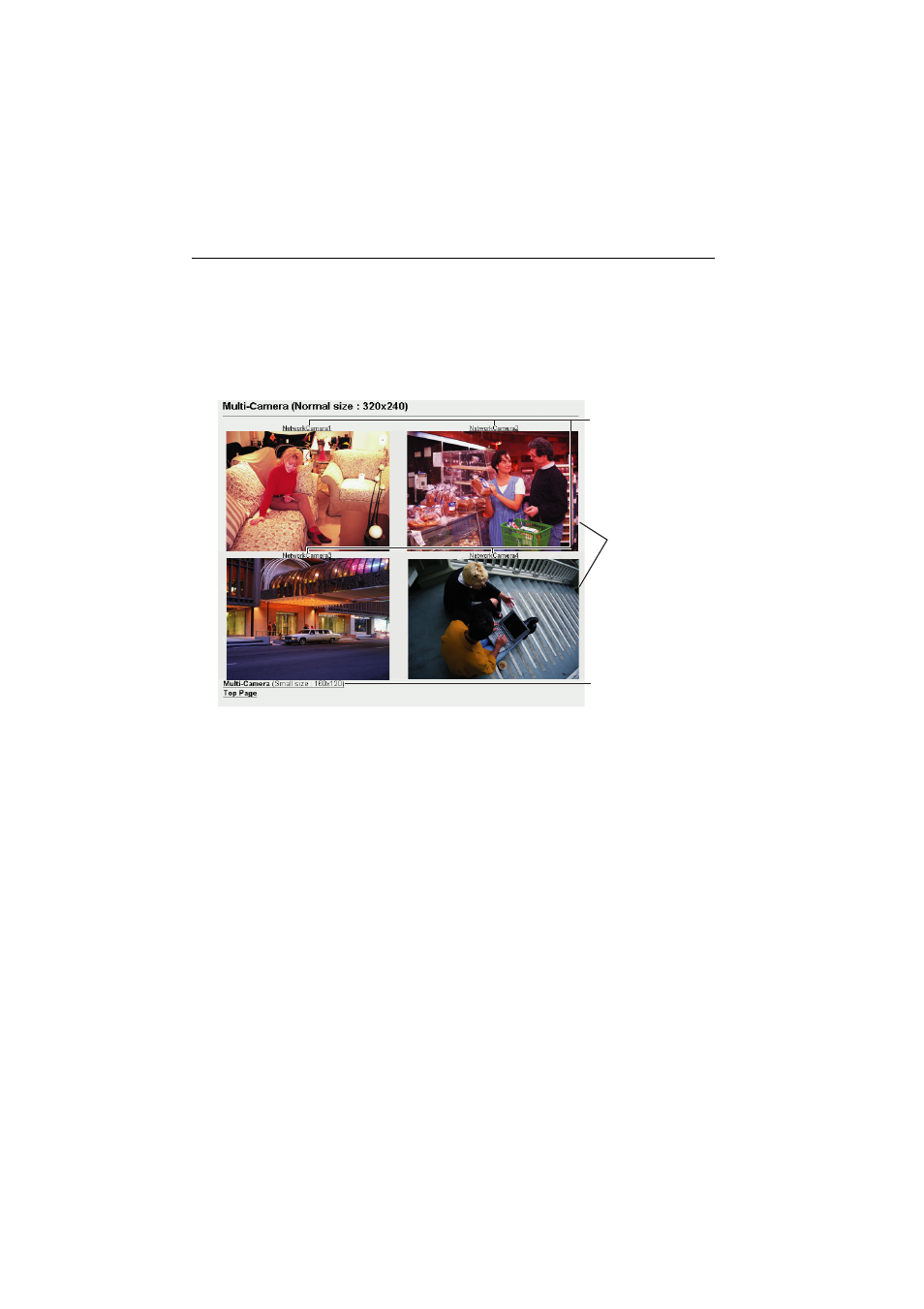 4multi-camera screen, 4 multi-camera screen | Philips KX-HCM8 User Manual | Page 44 / 118