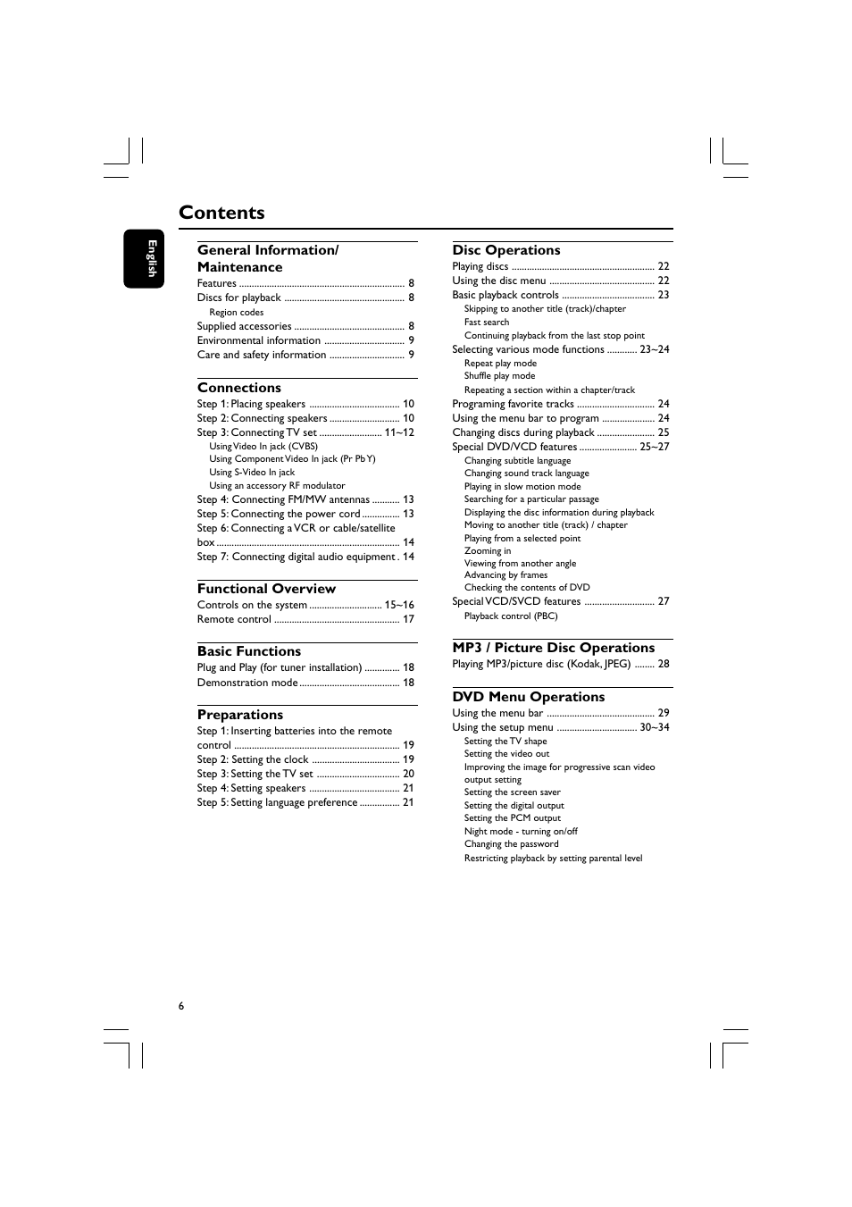Philips FW-D750 User Manual | Page 6 / 48