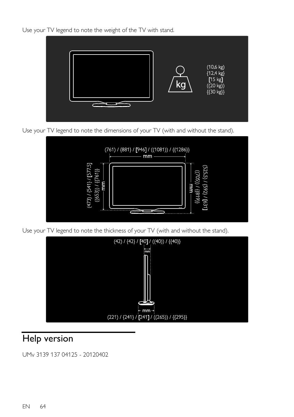 Help version, En 64 | Philips 46PFL66X6H User Manual | Page 64 / 68