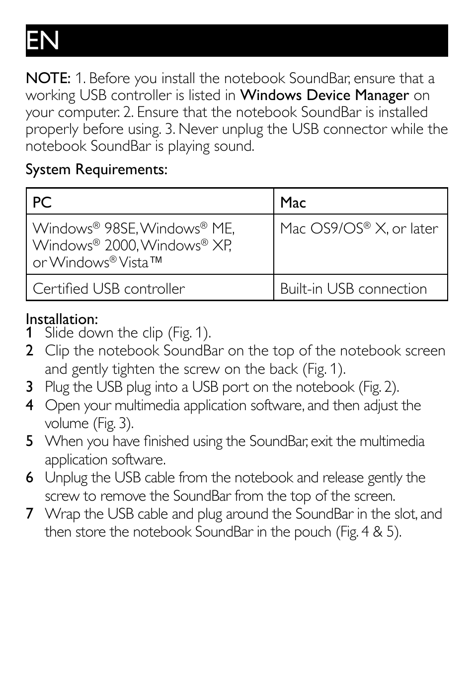 Philips SPA5210B User Manual | Page 3 / 7
