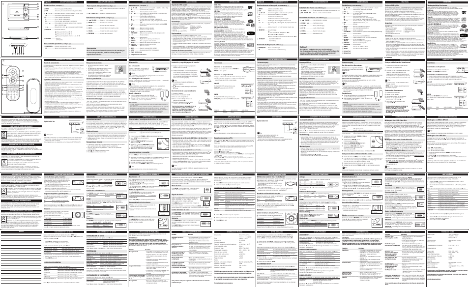 Deutsch, Achtung, Español | Precaución | Philips PET720 User Manual | Page 2 / 2