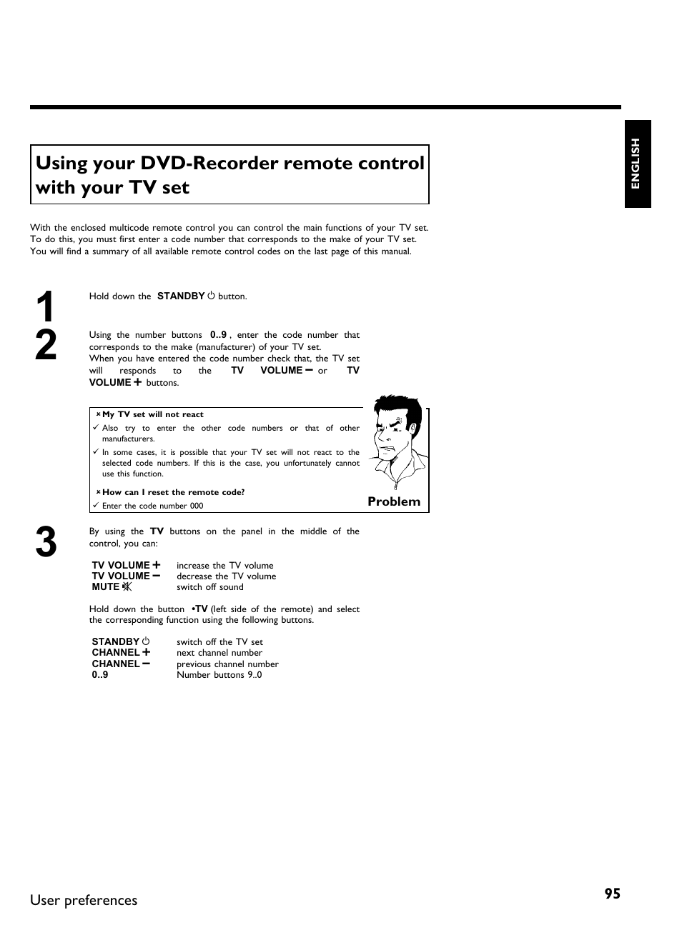 User preferences | Philips DVDR3370H User Manual | Page 107 / 122