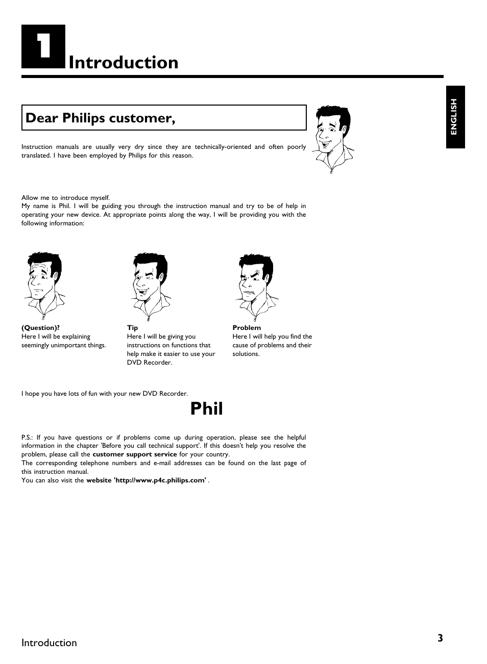 Introduction, Phil | Philips DVDR3370H User Manual | Page 15 / 122