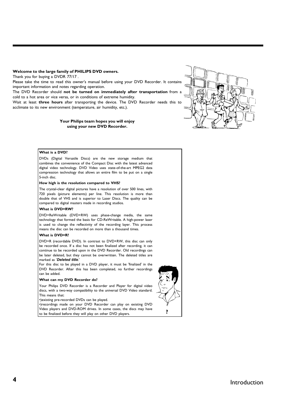 Introduction | Philips DVDR3370H User Manual | Page 16 / 122