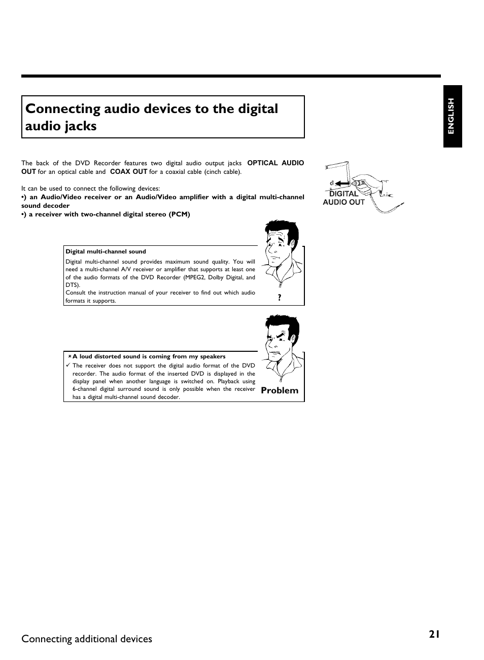 Connecting additional devices | Philips DVDR3370H User Manual | Page 33 / 122