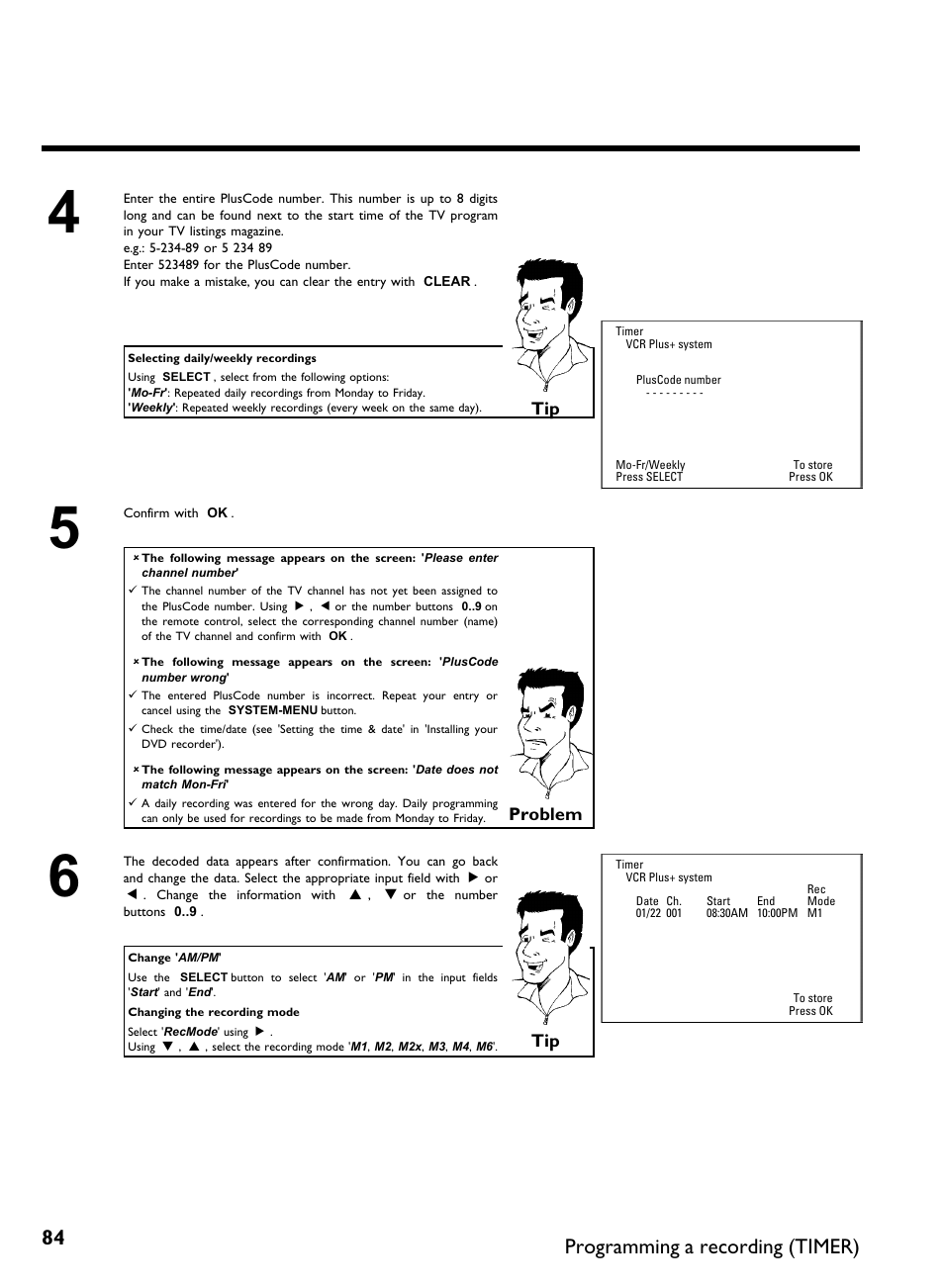 Programming a recording (timer) | Philips DVDR3370H User Manual | Page 96 / 122