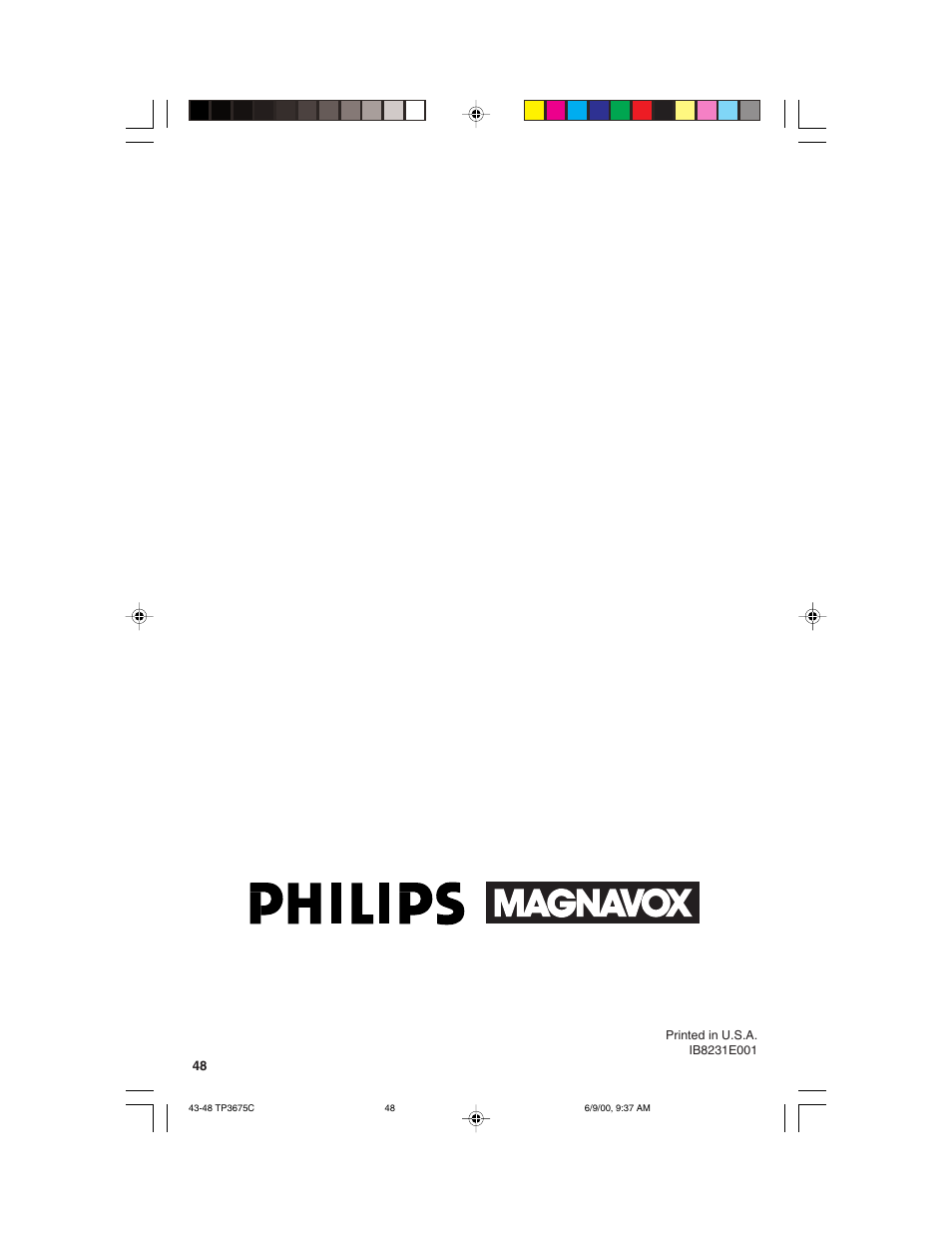 Philips TP3675 User Manual | Page 48 / 48