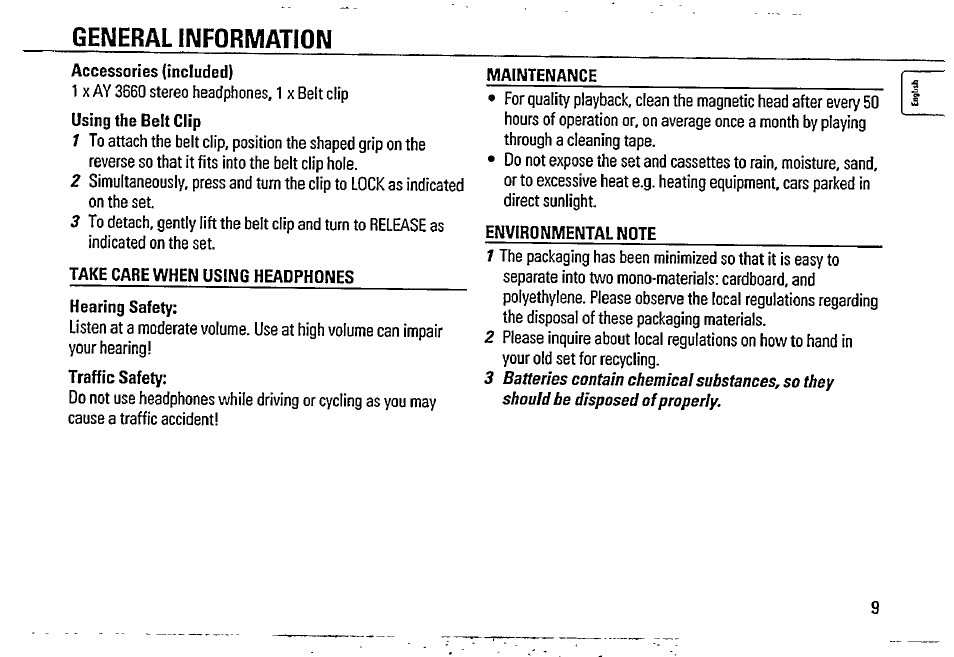 General information | Philips AQ 6688/01 User Manual | Page 9 / 13