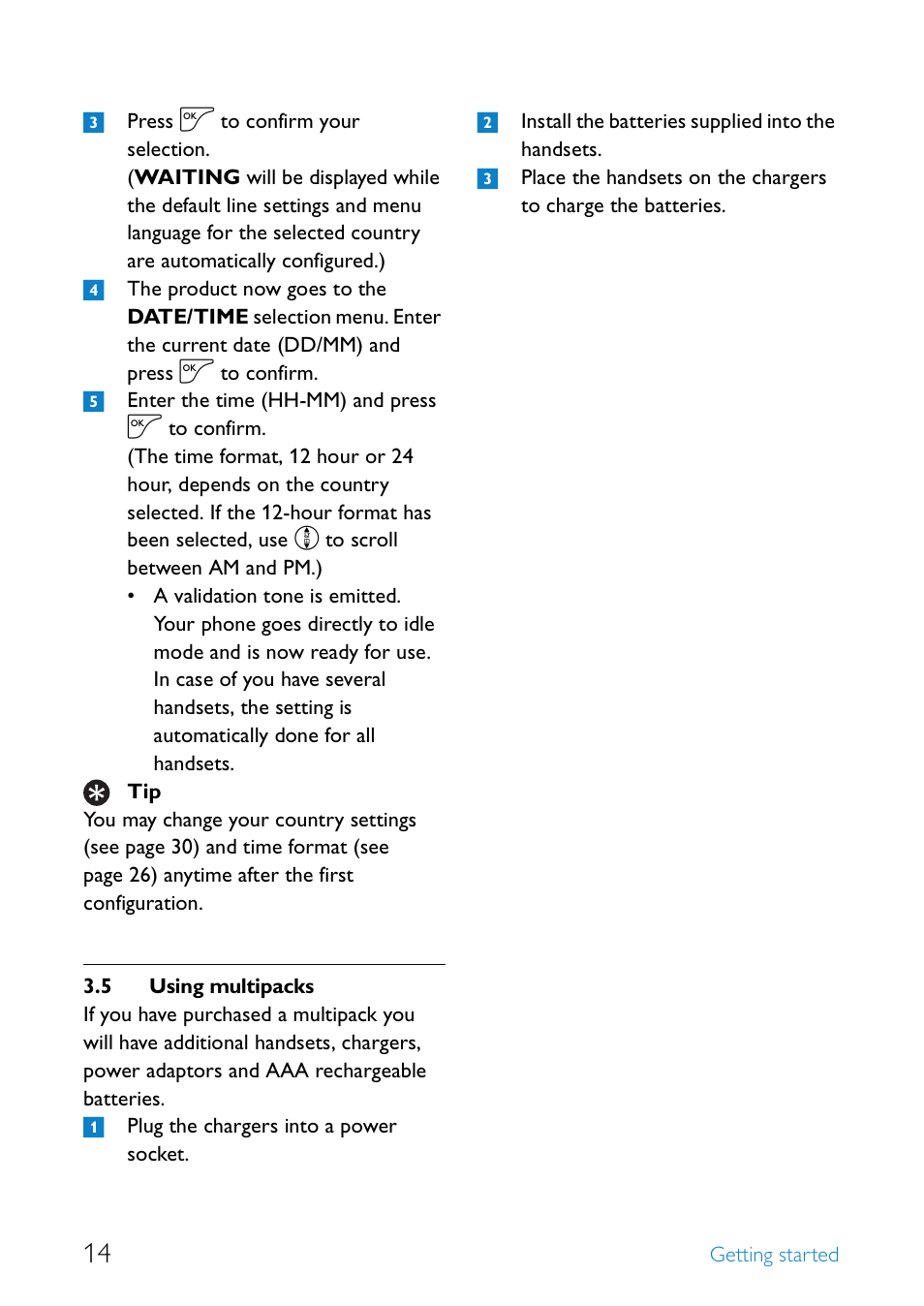 5 using multipacks, Using multipacks | Philips UCZZ01927AB User Manual | Page 16 / 40