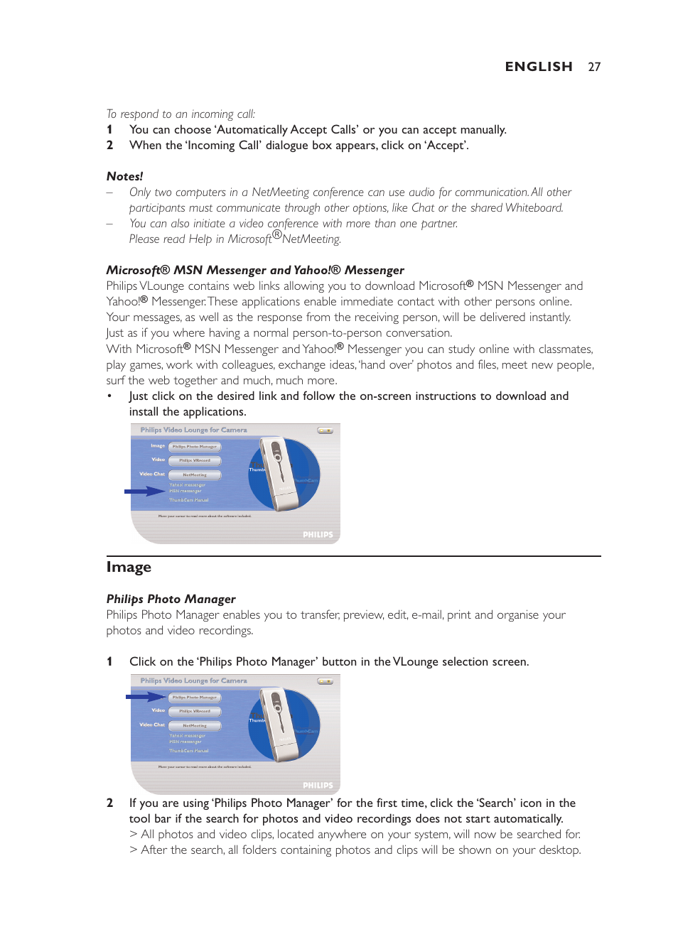 Image | Philips ThumbCam DMVC1300K User Manual | Page 27 / 35