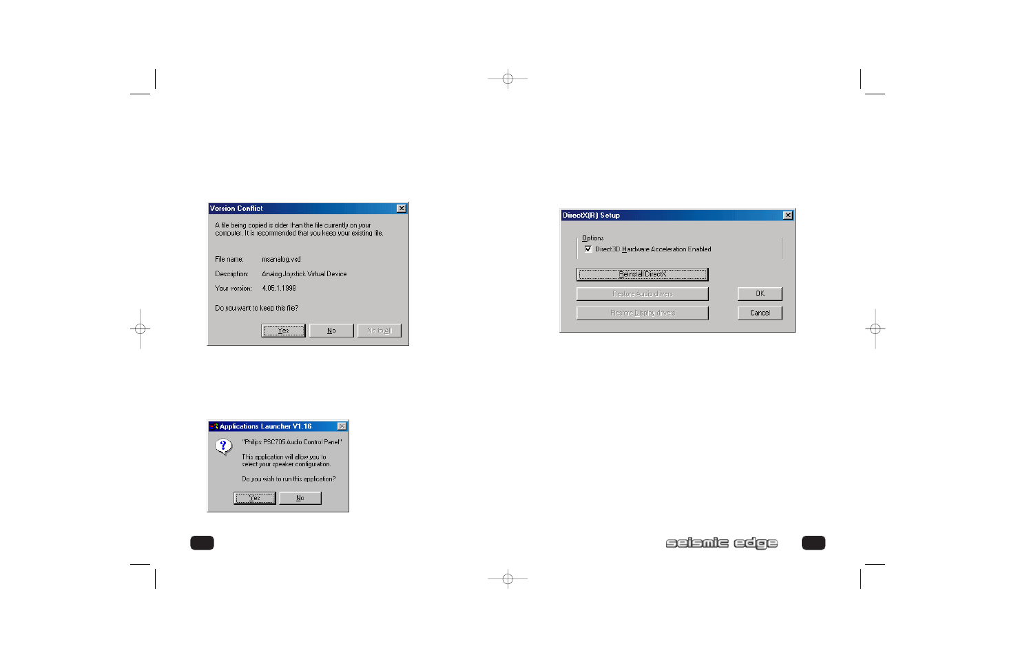 Installing seismic edge | Philips PSC705 User Manual | Page 13 / 34
