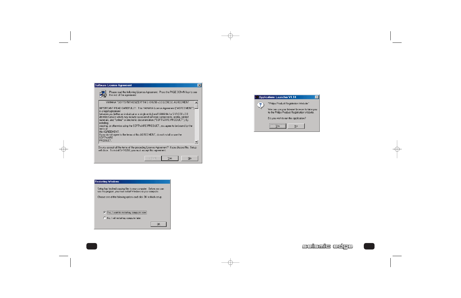 Installing seismic edge | Philips PSC705 User Manual | Page 16 / 34