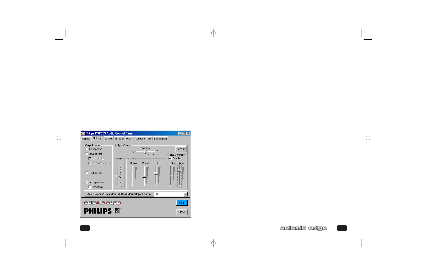 Control panel | Philips PSC705 User Manual | Page 21 / 34