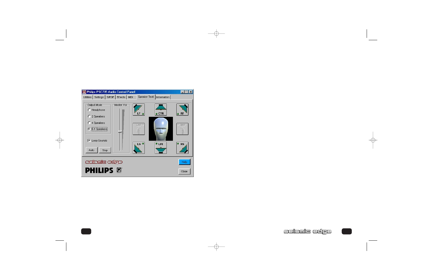 Control panel | Philips PSC705 User Manual | Page 27 / 34