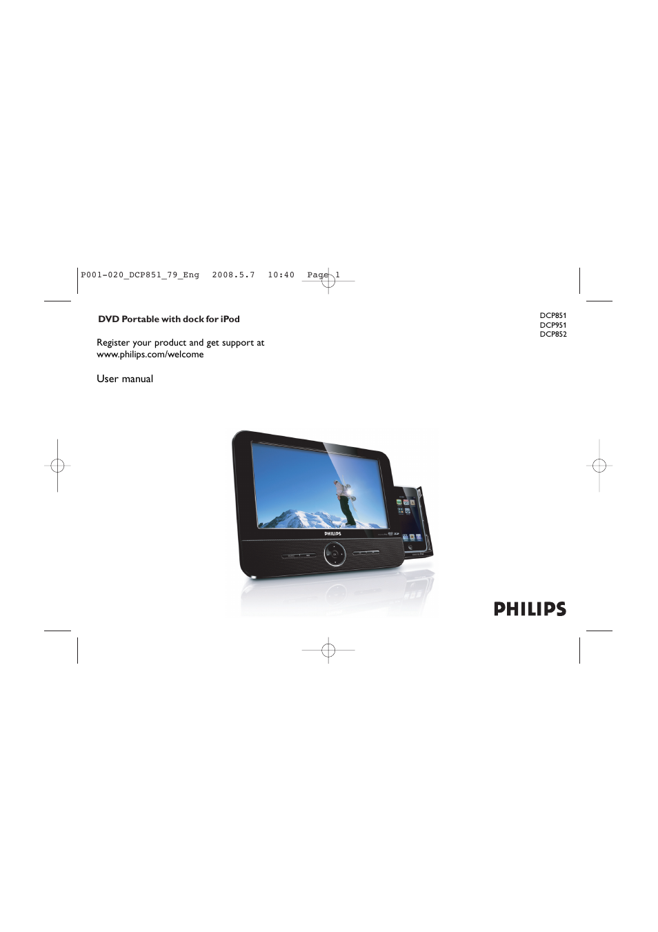 Philips DCP851 User Manual | 20 pages