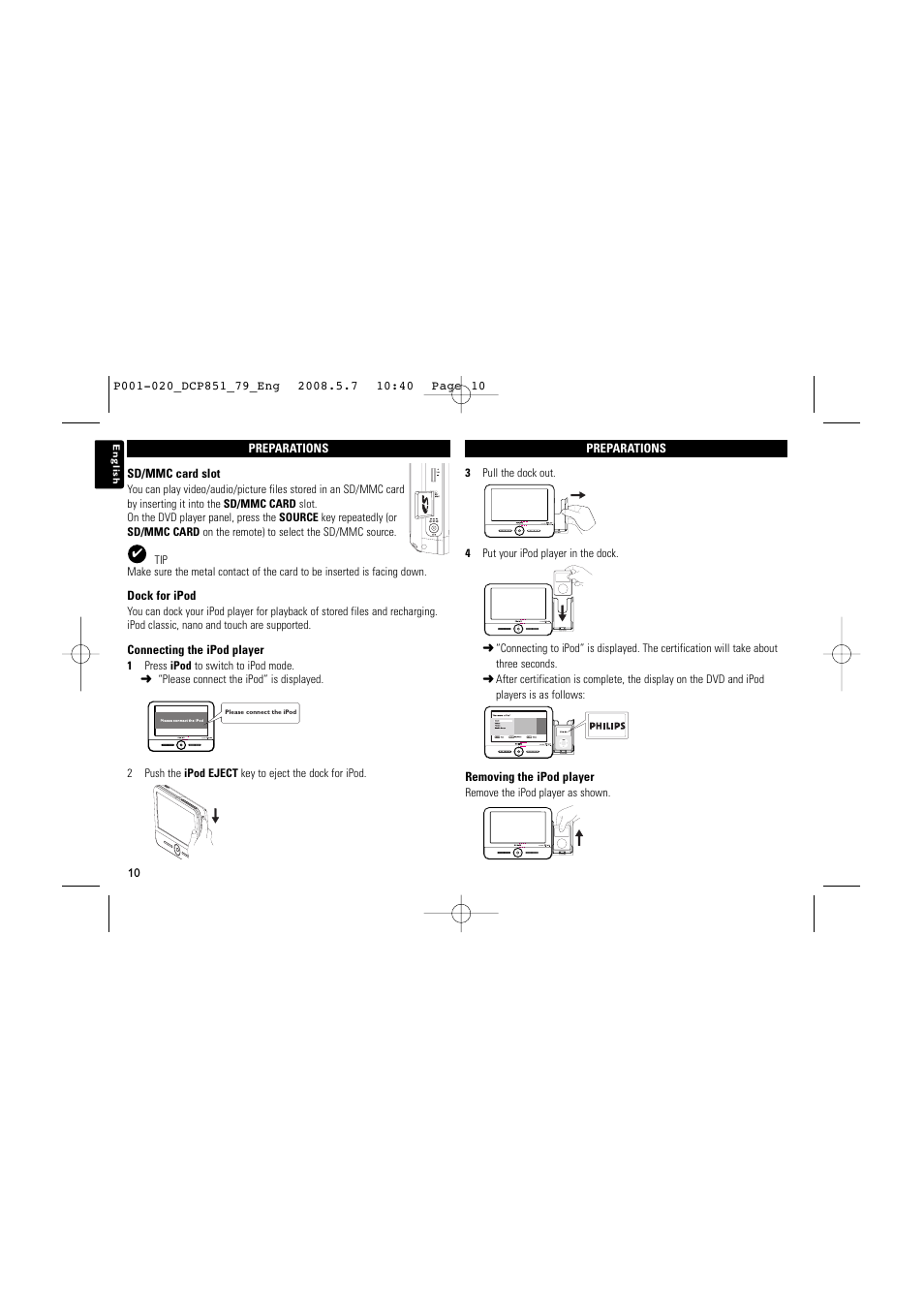 Philips DCP851 User Manual | Page 10 / 20