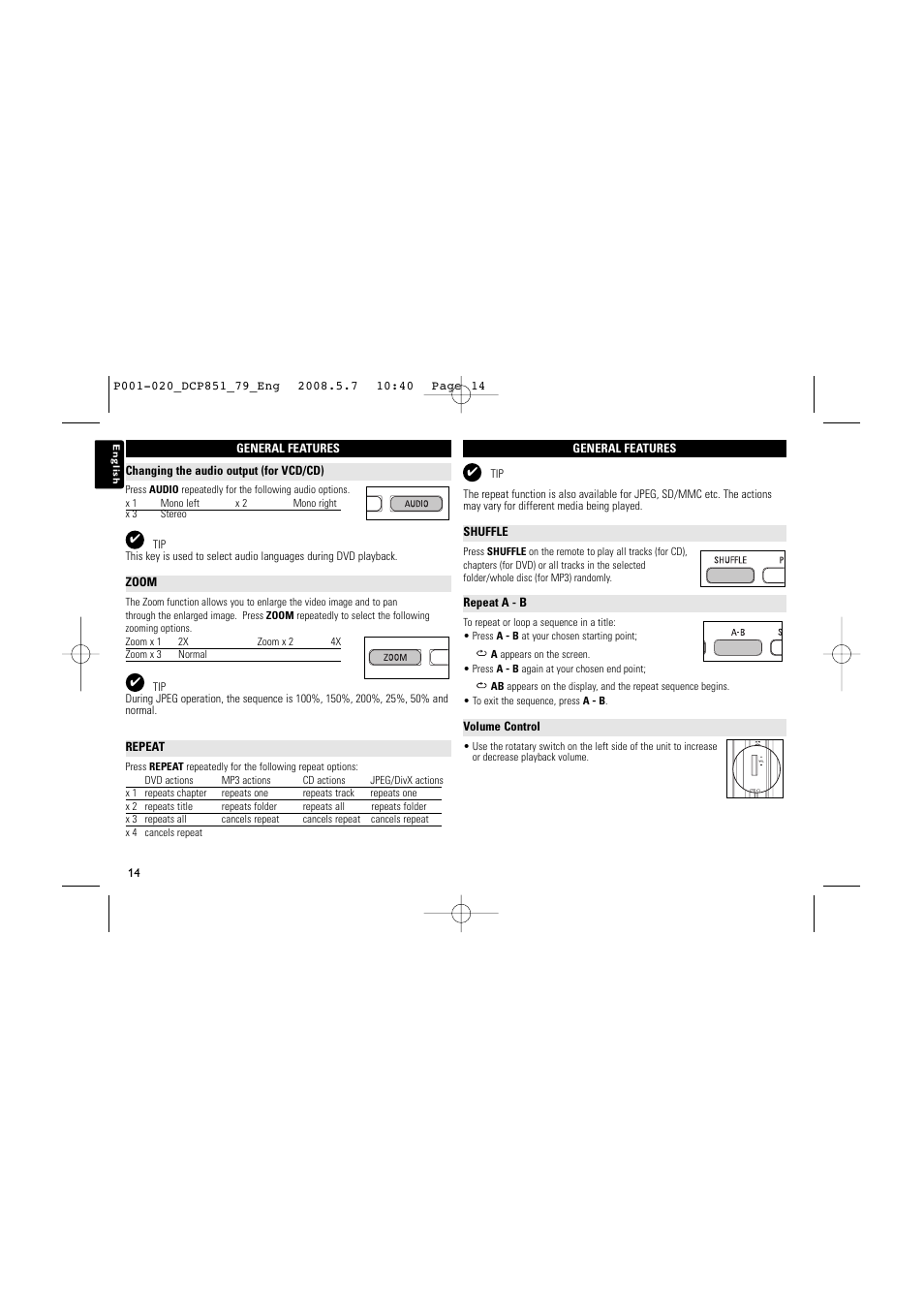 Philips DCP851 User Manual | Page 14 / 20