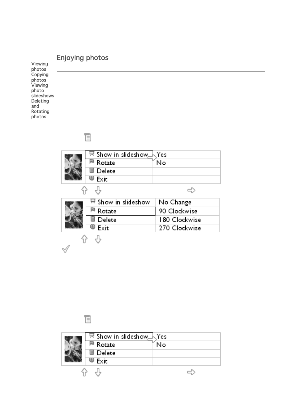 Enjoying photos | Philips 7FF1CWO User Manual | Page 18 / 49