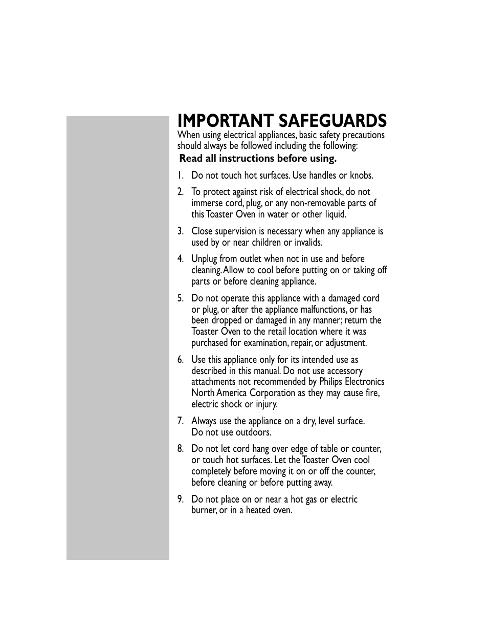 Important safeguards | Philips HD4468 User Manual | Page 2 / 12