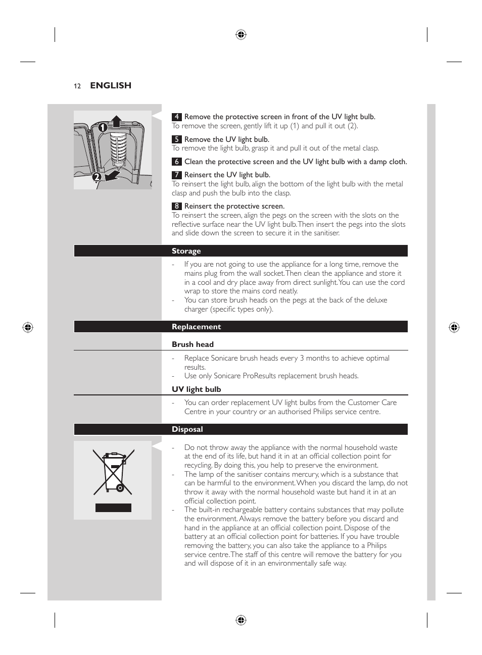 Philips FLEXCARE00 HX6911 User Manual | Page 12 / 64