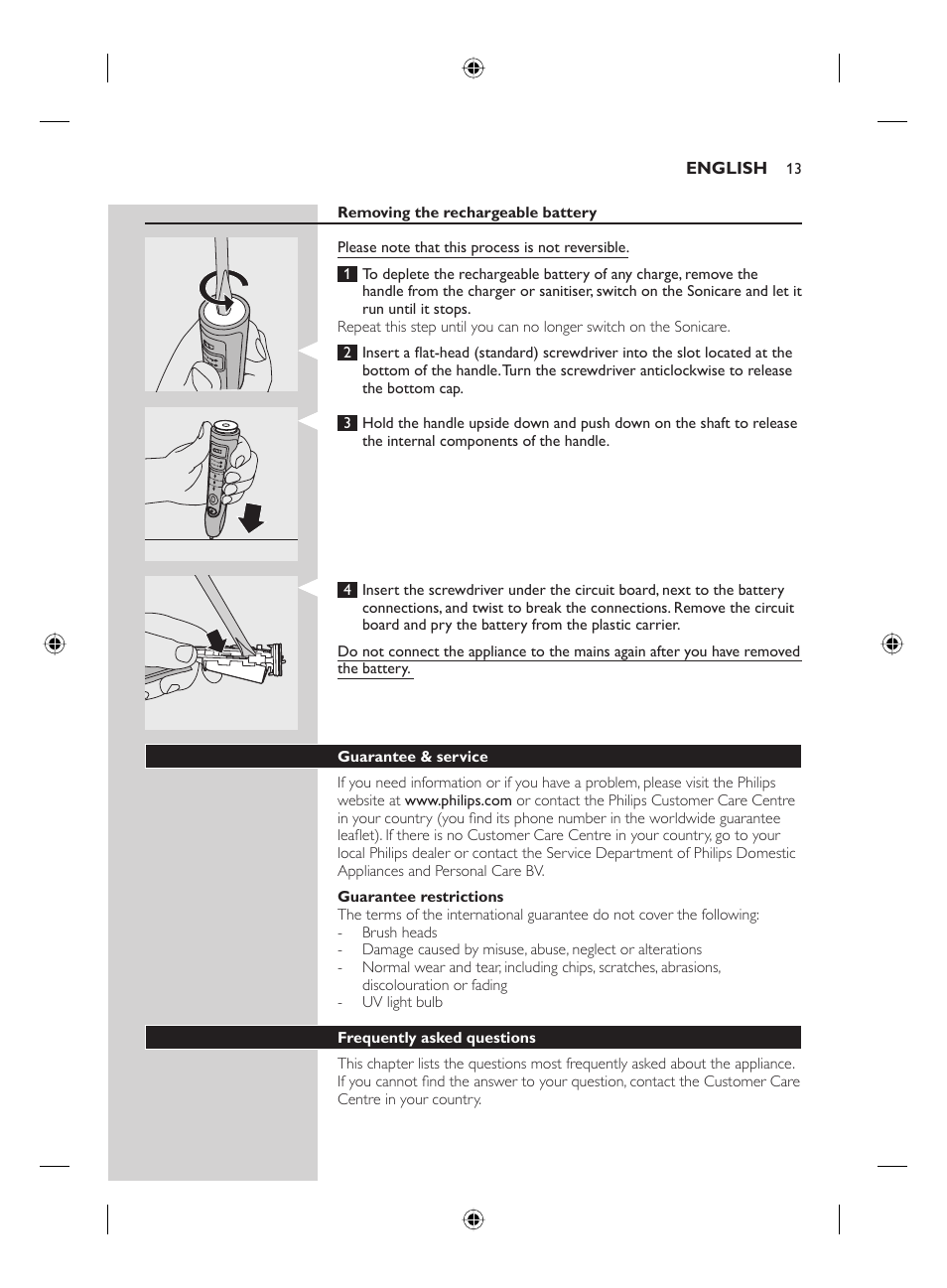 Philips FLEXCARE00 HX6911 User Manual | Page 13 / 64