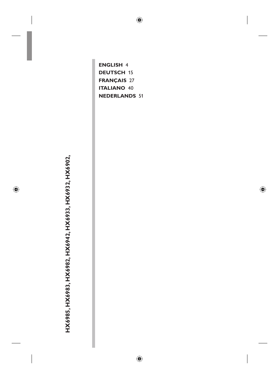 Philips FLEXCARE00 HX6911 User Manual | Page 3 / 64