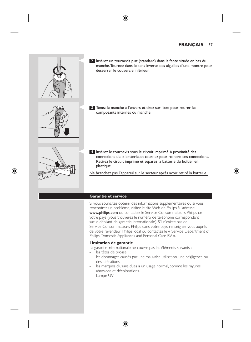 Philips FLEXCARE00 HX6911 User Manual | Page 37 / 64