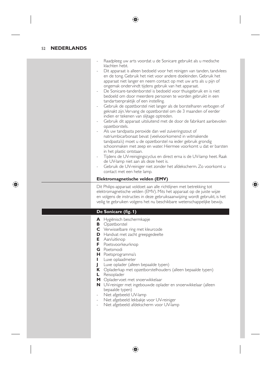 Philips FLEXCARE00 HX6911 User Manual | Page 52 / 64