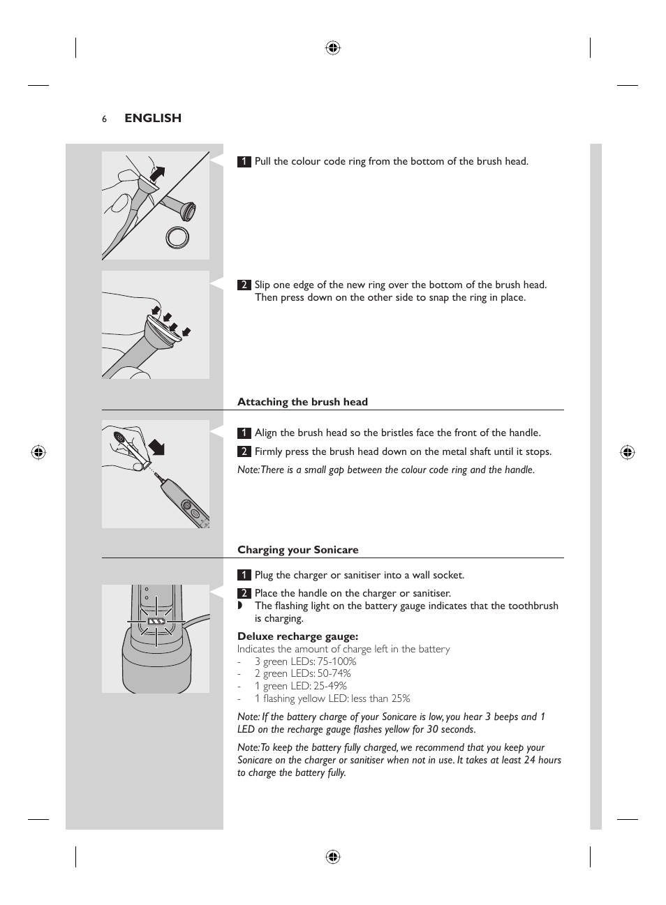 English | Philips FLEXCARE00 HX6911 User Manual | Page 6 / 64