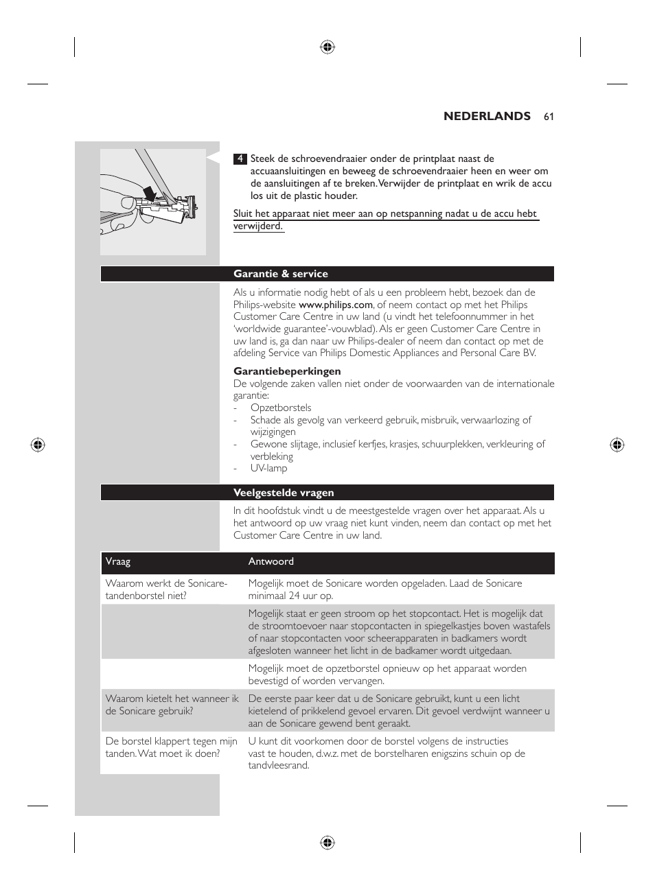 Philips FLEXCARE00 HX6911 User Manual | Page 61 / 64