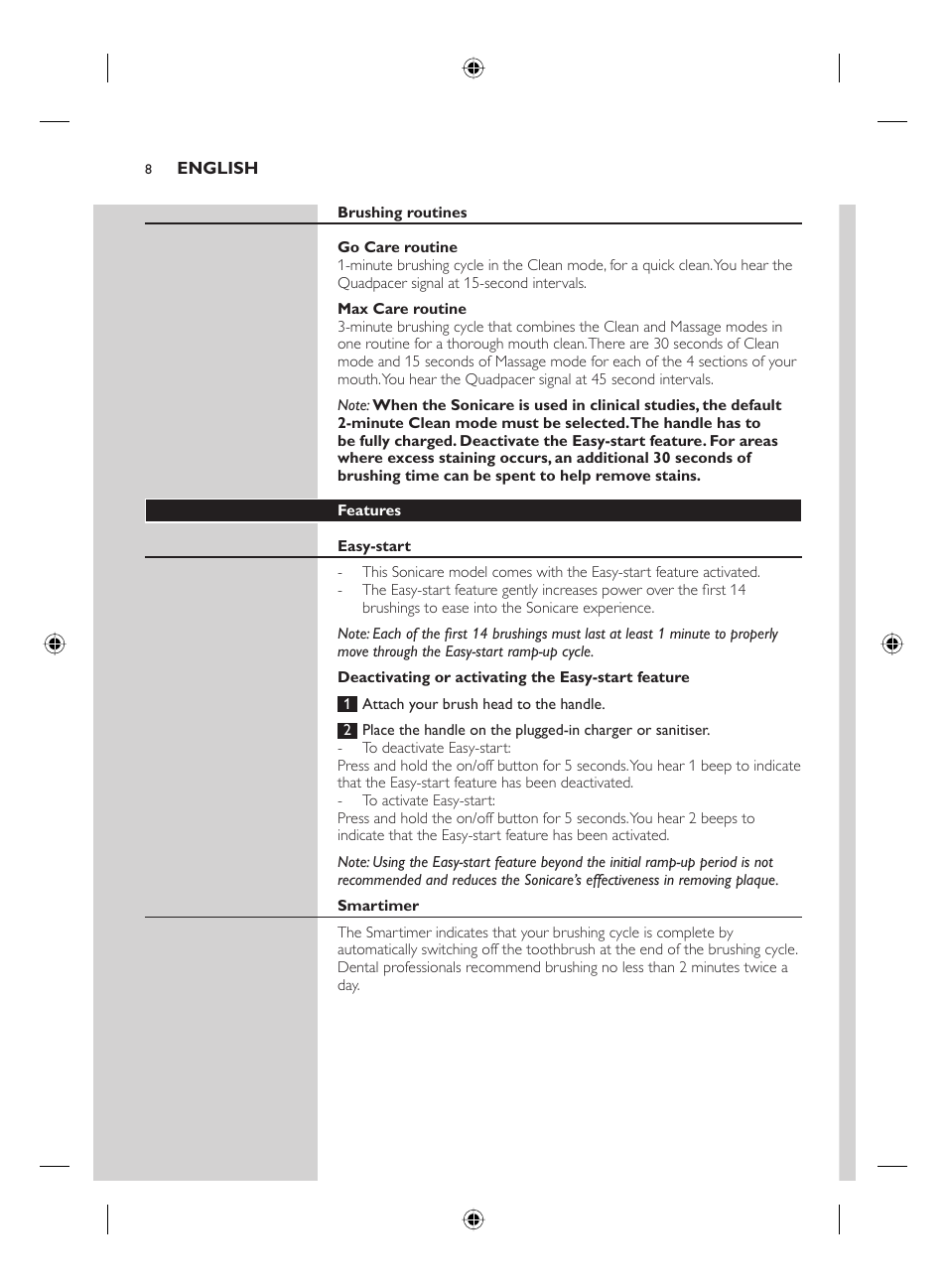 Philips FLEXCARE00 HX6911 User Manual | Page 8 / 64