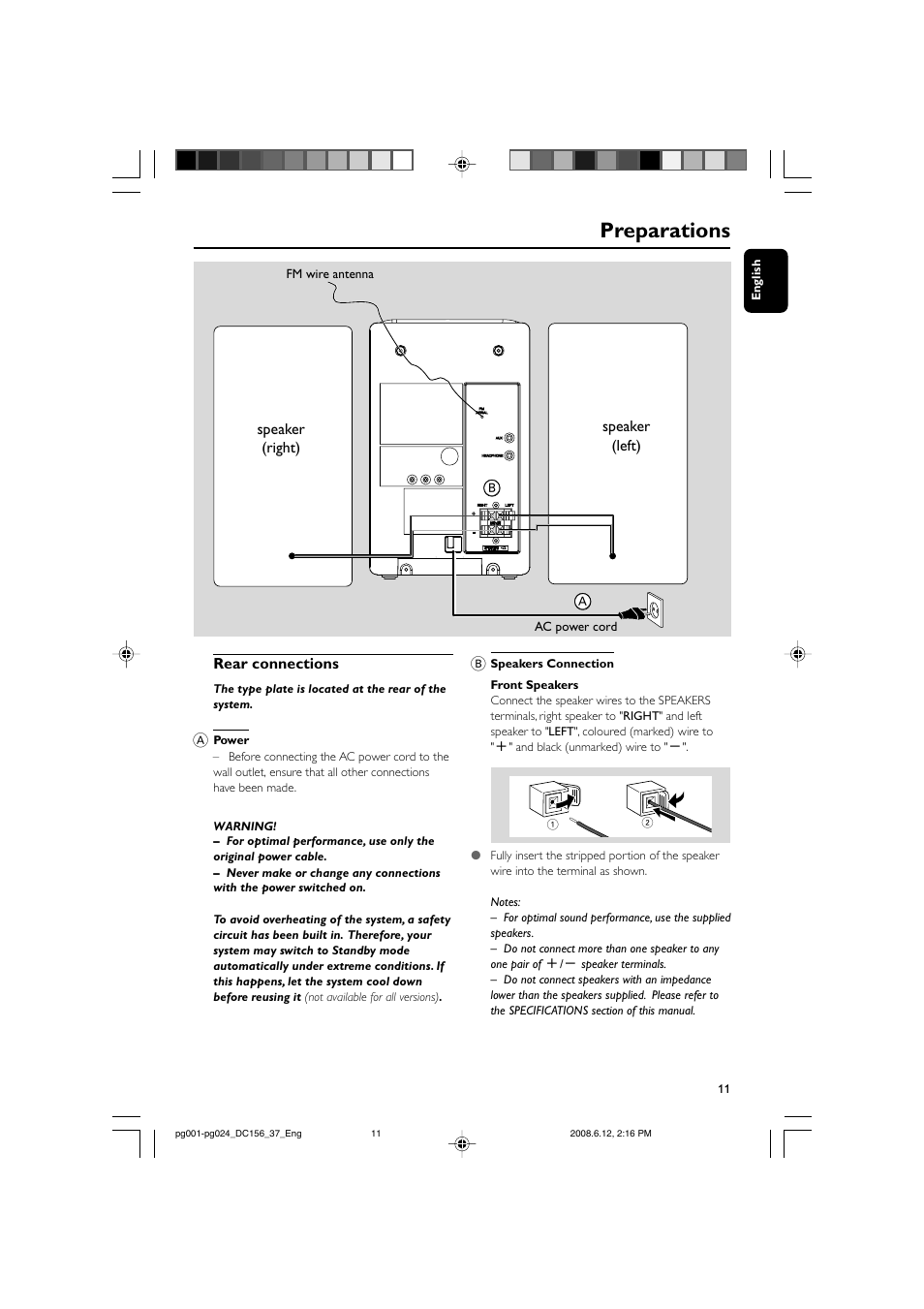 Preparations | Philips DC156 User Manual | Page 11 / 24