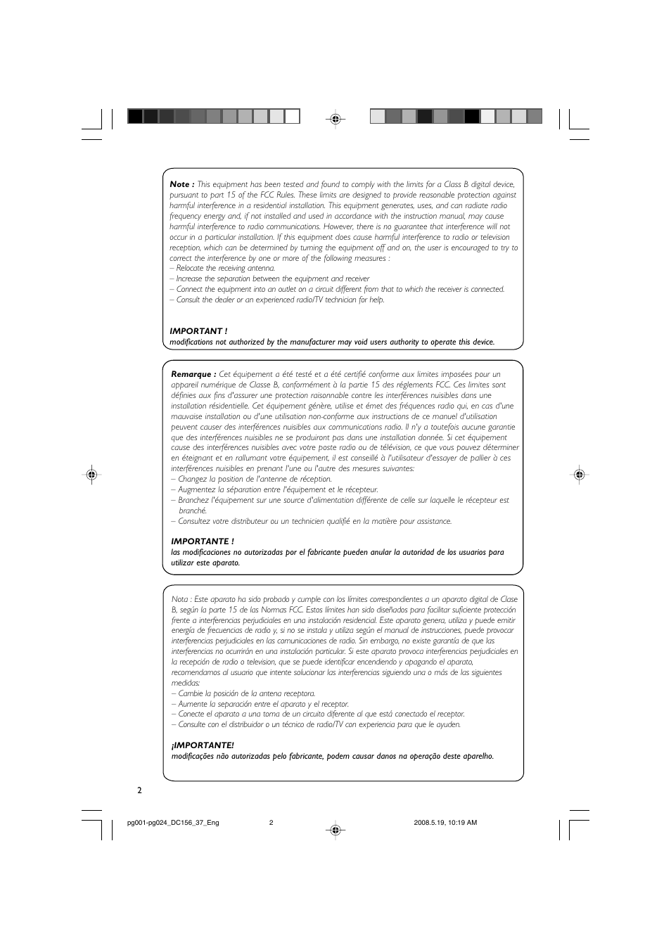 Philips DC156 User Manual | Page 2 / 24