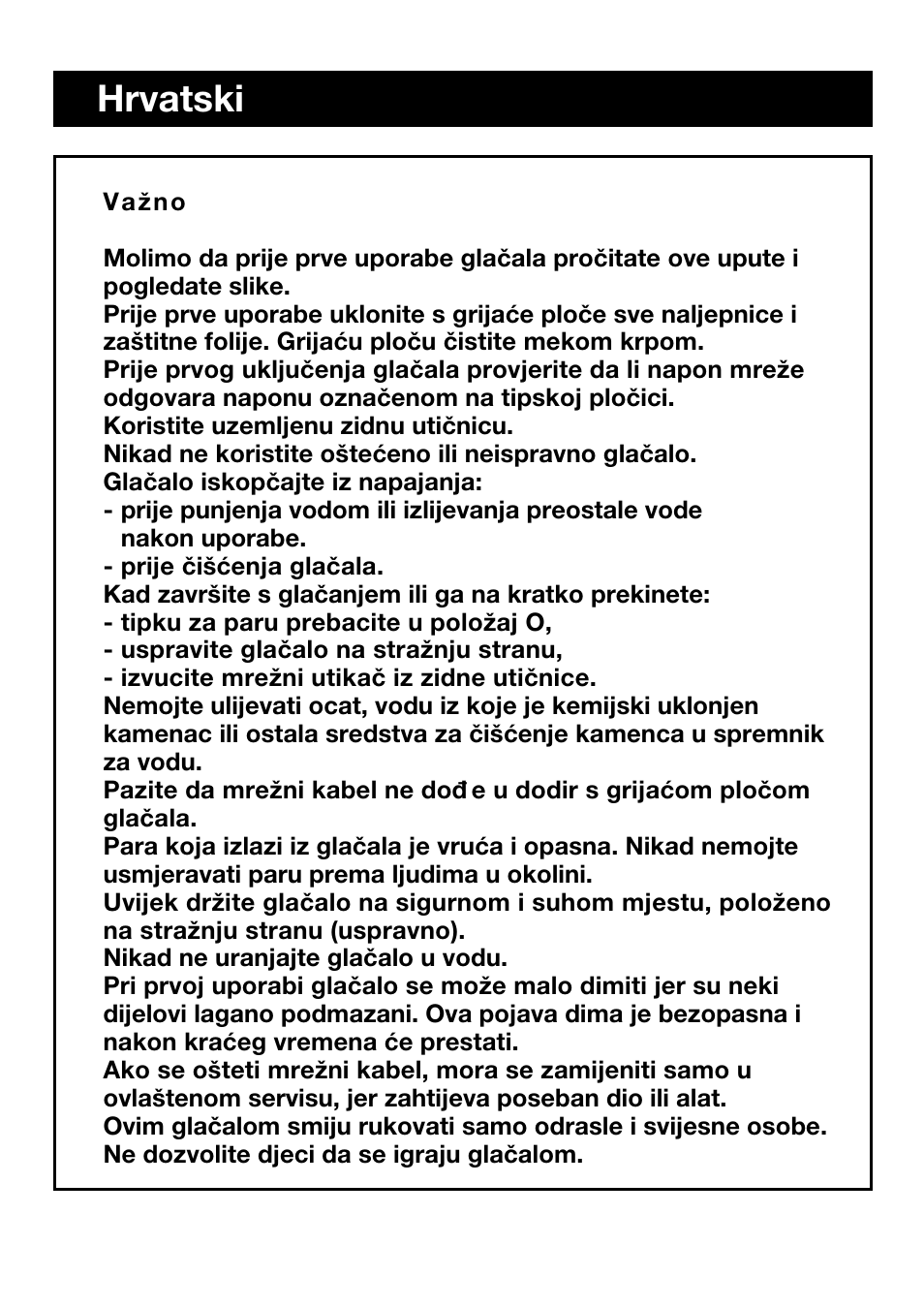 Hrvatski, Stranica 87 | Philips HI 312 User Manual | Page 87 / 116