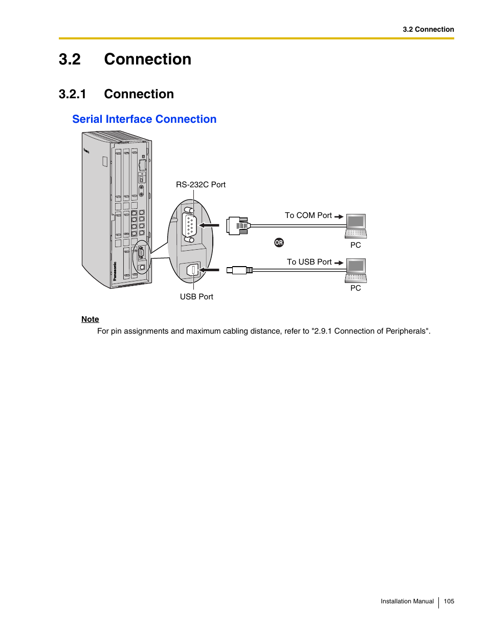 2 connection, 1 connection | Philips KX-TAW848 User Manual | Page 105 / 128