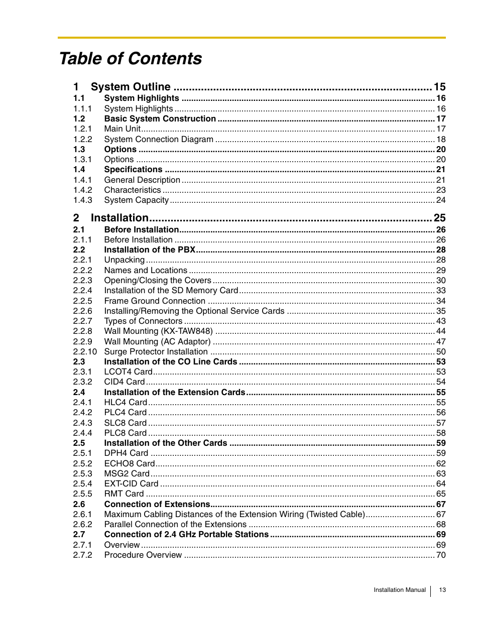 Philips KX-TAW848 User Manual | Page 13 / 128