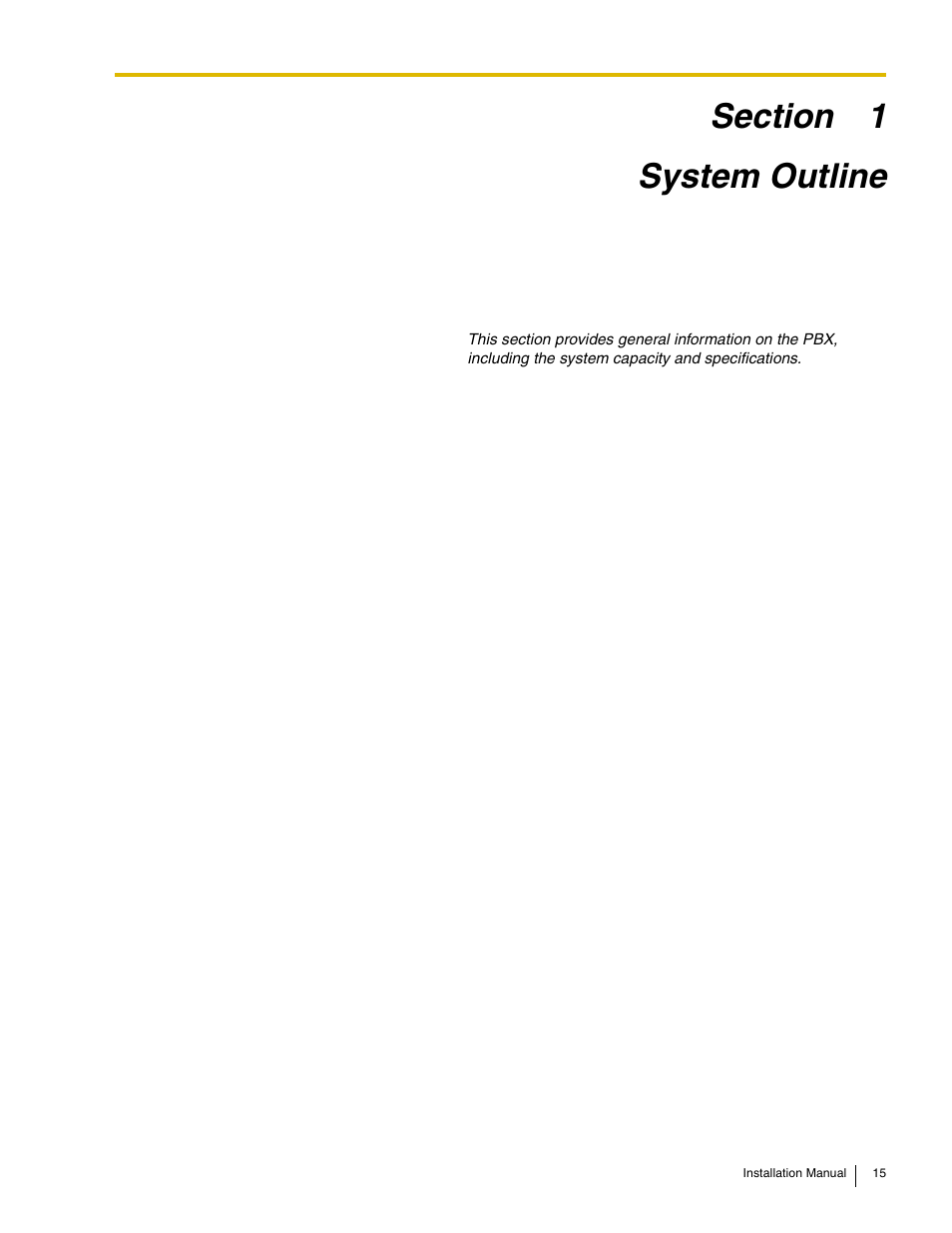 System outline, 1 system outline | Philips KX-TAW848 User Manual | Page 15 / 128