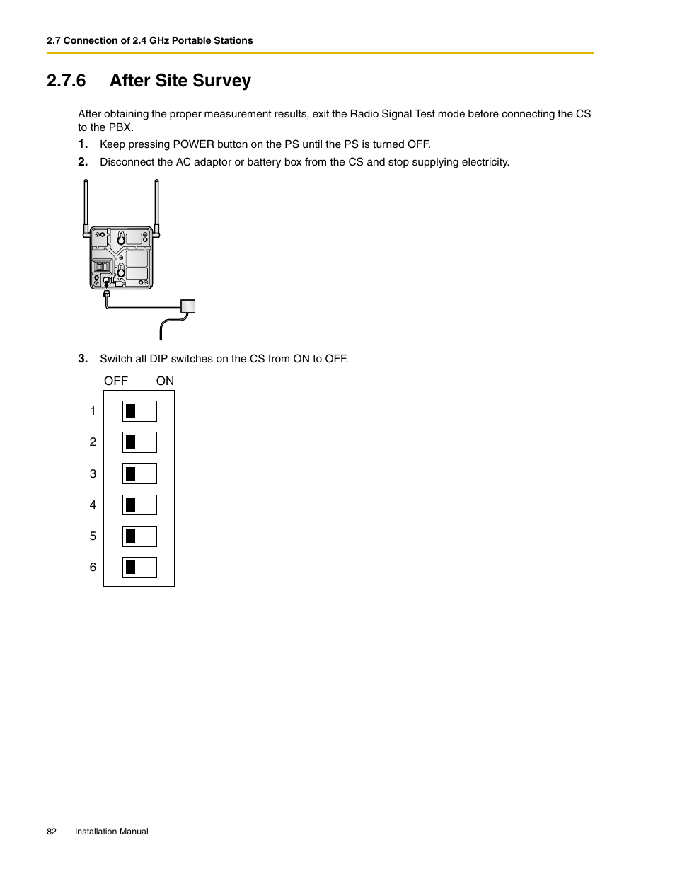 6 after site survey | Philips KX-TAW848 User Manual | Page 82 / 128