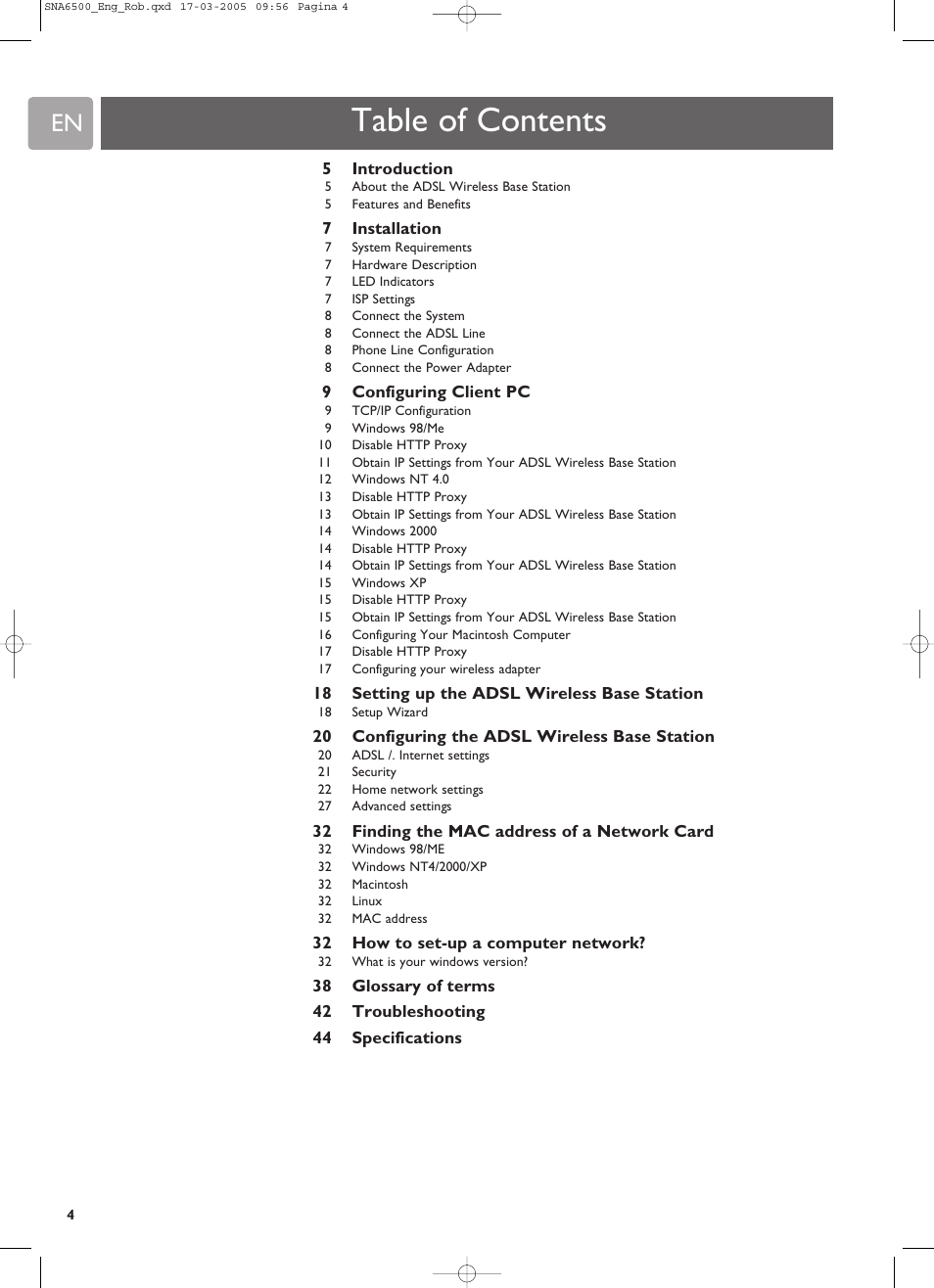 Philips SNA6500 User Manual | Page 4 / 47