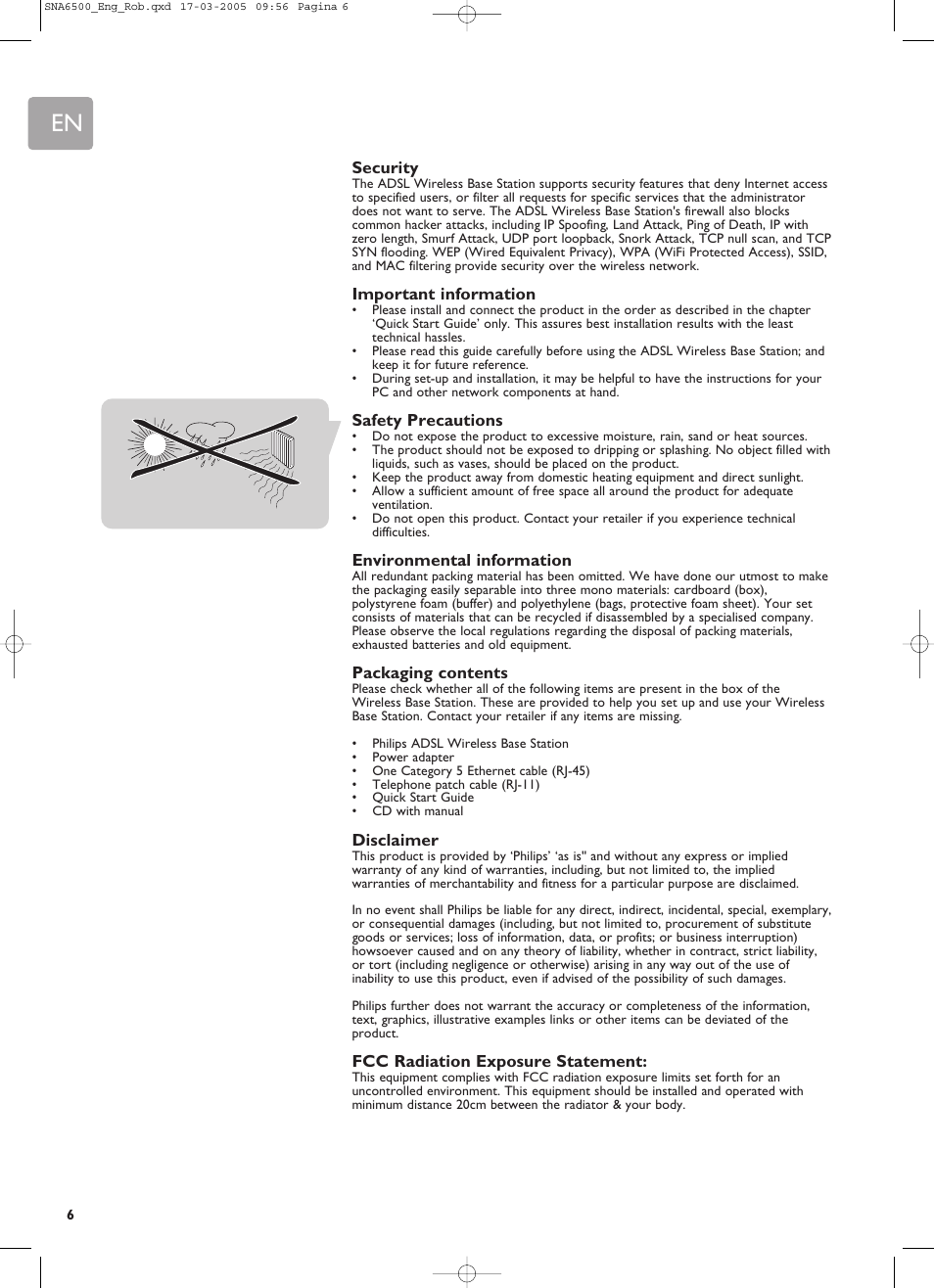 Philips SNA6500 User Manual | Page 6 / 47