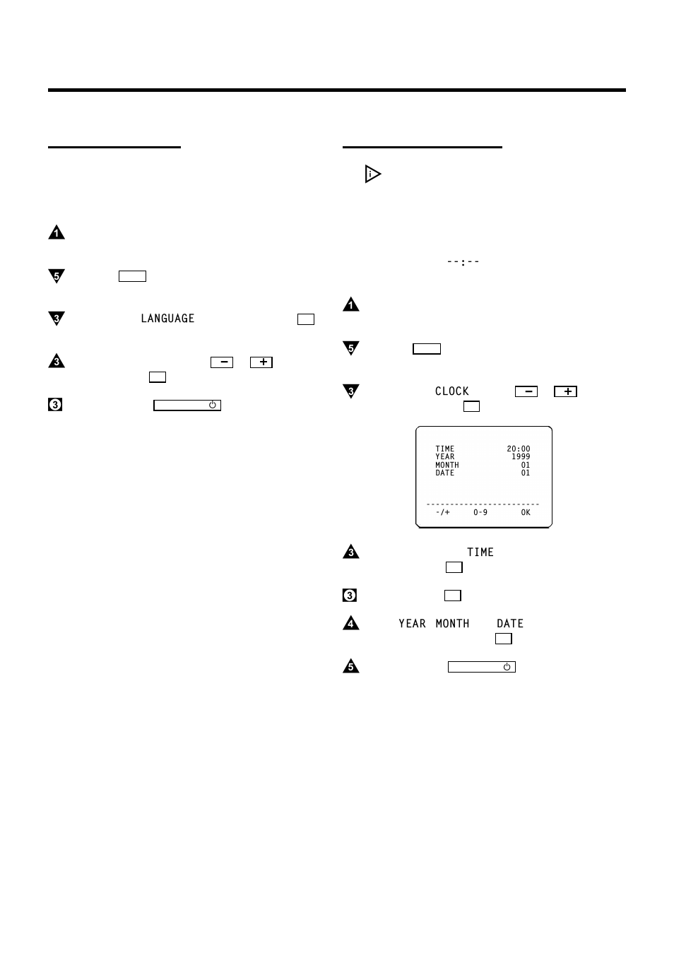 Setting the language, Setting the time and date | Philips VR400 User Manual | Page 13 / 26